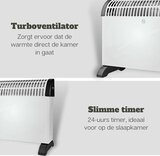 Perel Warmsafe Turbo + Timer 2000W convectorkachel - 3 standen