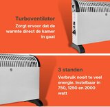 Perel Warmsafe Fan 2000W convectorkachel - 3 standen