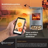 Kesser Prio XL zilver elektrische sfeerhaard Wifi - 950/1900 W - 75 m3