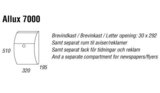 Allux 7000 zwart/roestvrij staal brievenbus