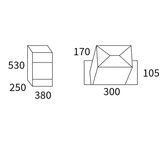 Allux 500 zwart pakketbrievenbus